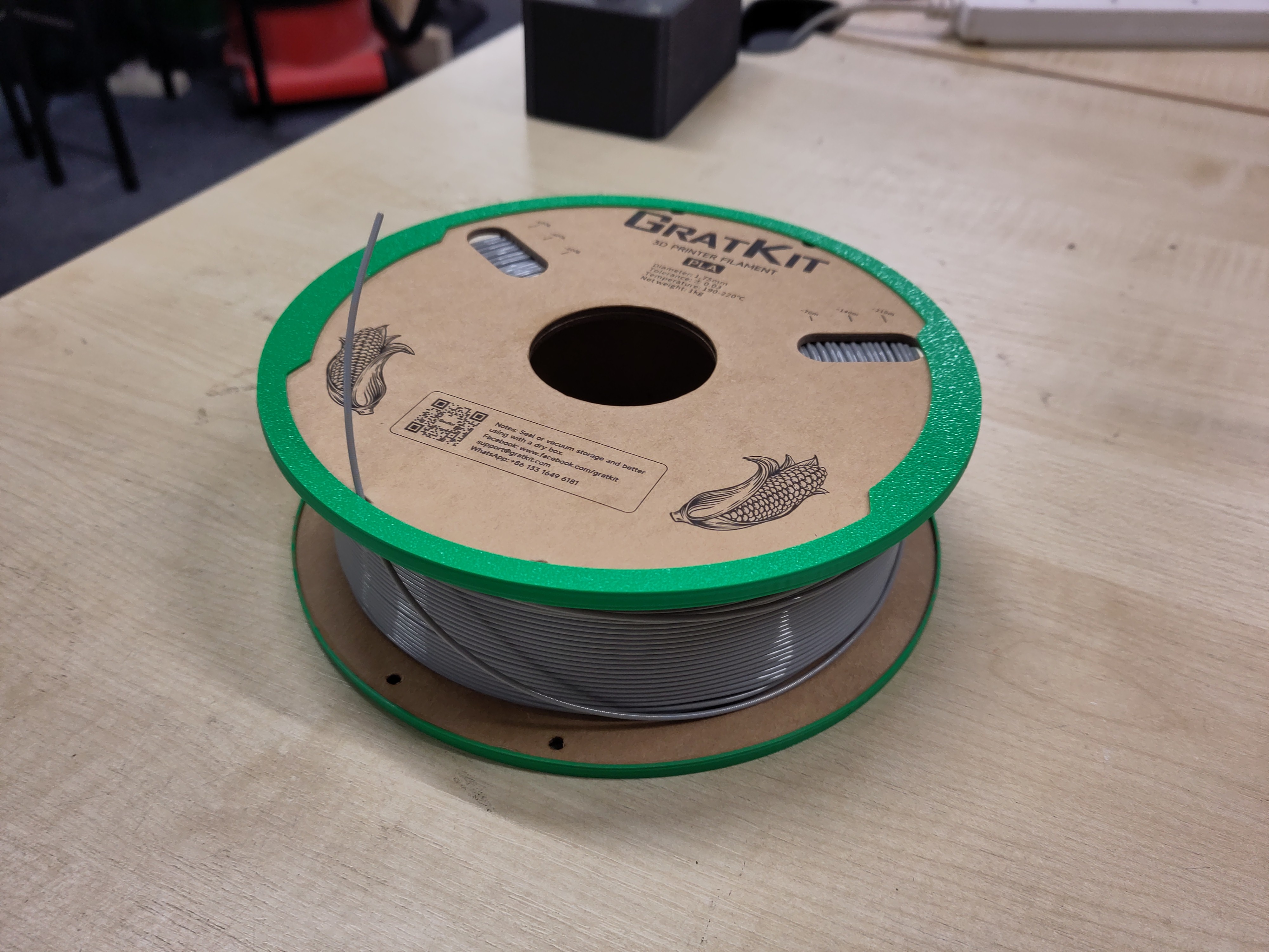 Shims on a cardboard filament spool